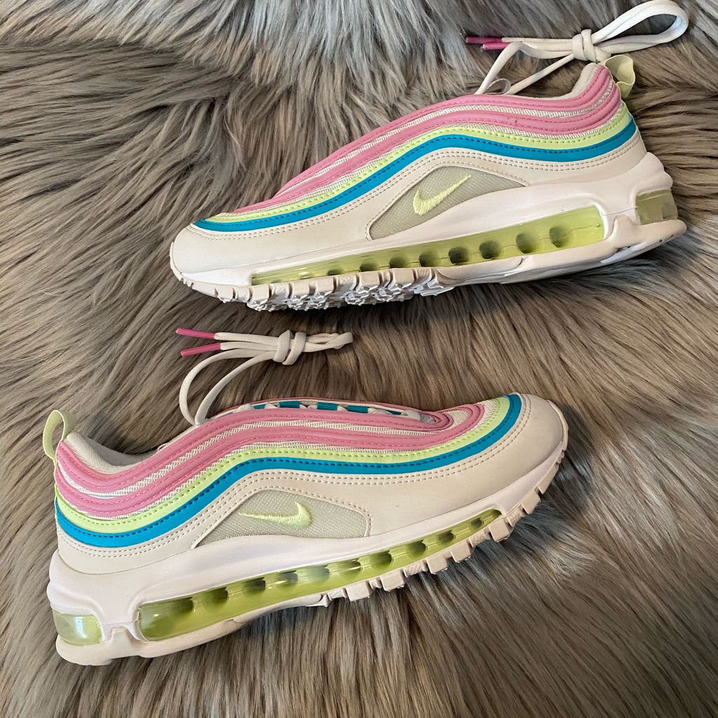 Nike Air Max 97 Sneakers White/Pink/Blue/Green 6